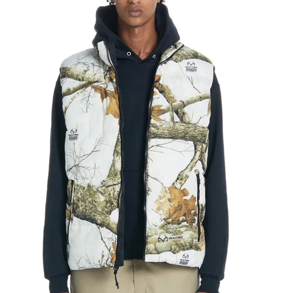 NEW THE VERY WARM REALTREE EDGE SNOW CAMO PUFFER VEST JACKET COAT SZ XXS